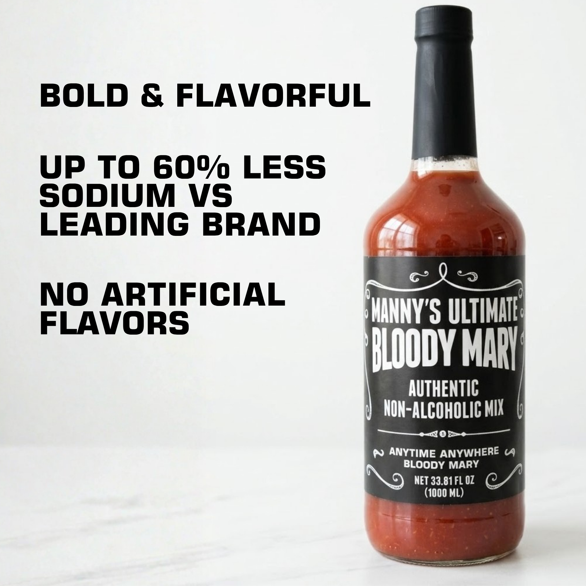 Manny's Ultimate Bloody Mary Mix -  1 Liter Glass Bottle