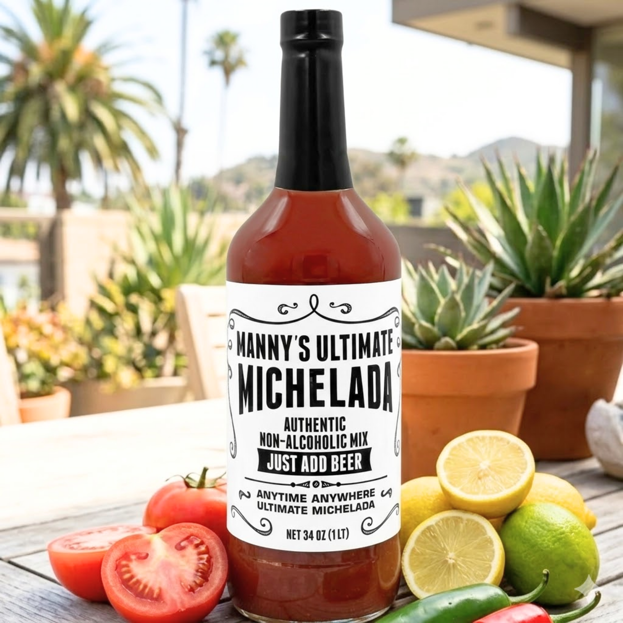 Manny's Ultimate Michelada Mix - 1 Liter Glass Bottle