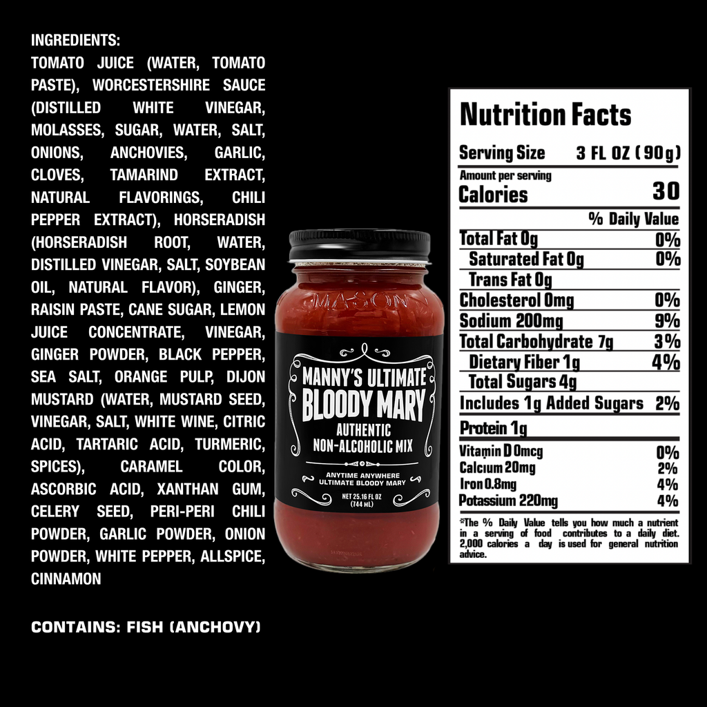 Manny's Ultimate Bloody Mary Mix - Mason Jar 25oz